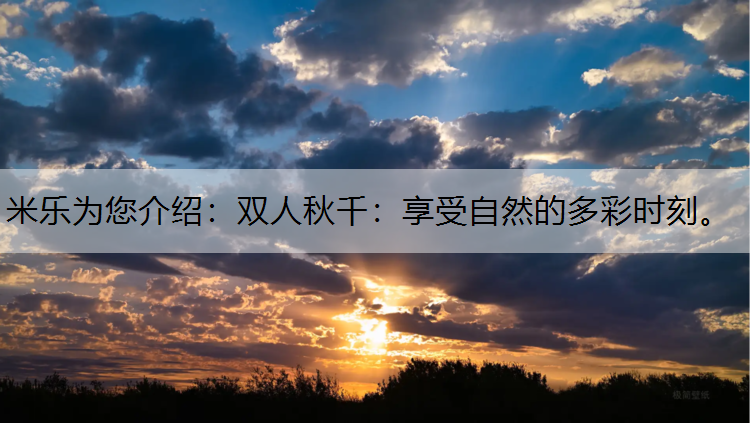 双人秋千：享受自然的多彩时刻。